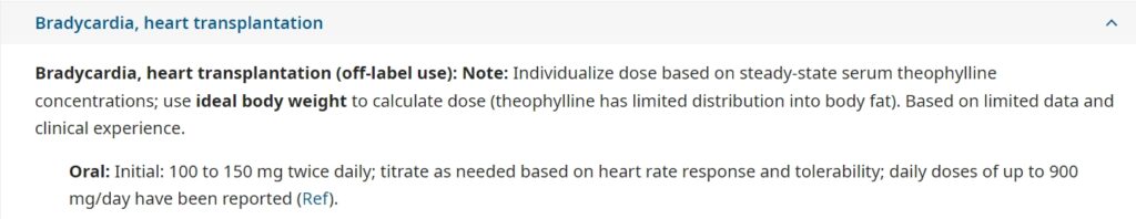 Theophylline與Aminophylline劑量轉換